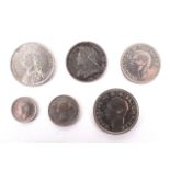 Six silver coins.