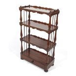 A Victorian mahogany four tiered whatnot.