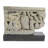 A Gandharan schist wall frieze, possibly 2nd century.