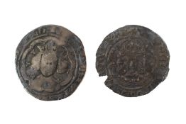 Two hammered groat coins