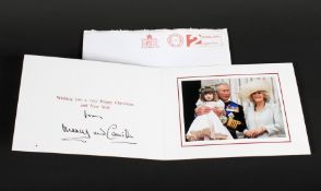 An HRH Charles Prince of Wales and Camilla Duchess of Cornwall signed 2011 Christmas Card.