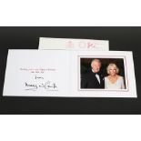 A HRH Charles Prince of Wales and Camilla Duchess of Cornwall signed 2017 Christmas Card.