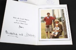 An HRH Charles Prince of Wales and Diana Princess of Wales signed 1983 Christmas Card.