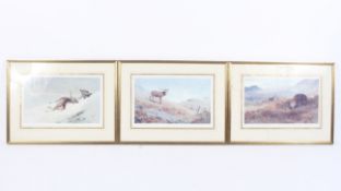 After Archibald Thornburn (1860-1935), three signed lithographs.