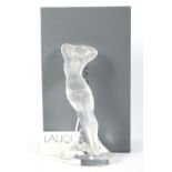 A Lalique frosted glass figure of a female nude, Danseuse bras Leves.