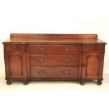 A Victorian mahogany sideboard.