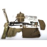 An assortment of military related collectables.