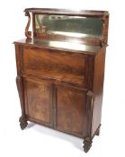 A 19th century mahogany mirror backed chiffonier secretaire.