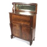 A 19th century mahogany mirror backed chiffonier secretaire.