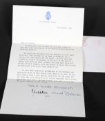 A typed and signed letter from HRH The Prince of Wales and Diana Princess of Wales.