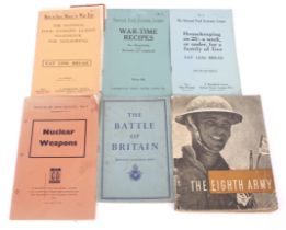 A collection of World War I and later cooking and leaflets of military interest.