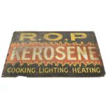 An R.O.P. Kerosene cooking, lighting & heating enamel sign. 60.