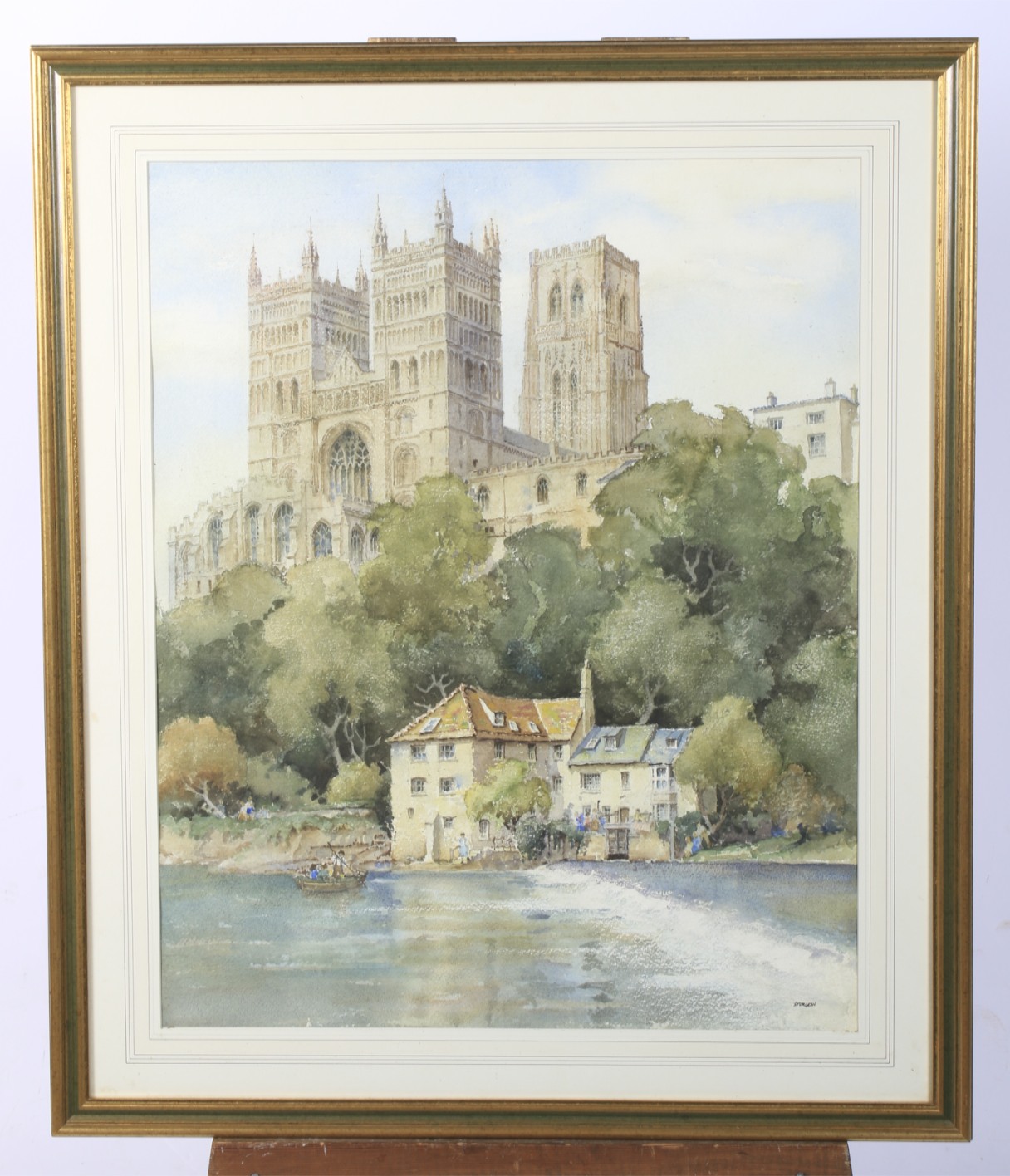 Eric Richard Sturgeon (1920-1999), Durham Cathedral in River landscape, watercolour. - Image 2 of 3