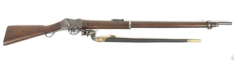 Martini Henry 1879 Mk(2) 557/450 breech loading rifle as used in the Zulu wars with triangular