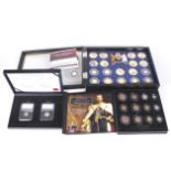 A Queen Elizabeth II 90th birthday coin collection. Containing nineteen coins, crown to 1/2 penny.