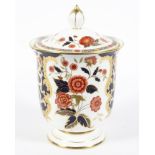 A large Royal Crown Derby imari lidded vase.