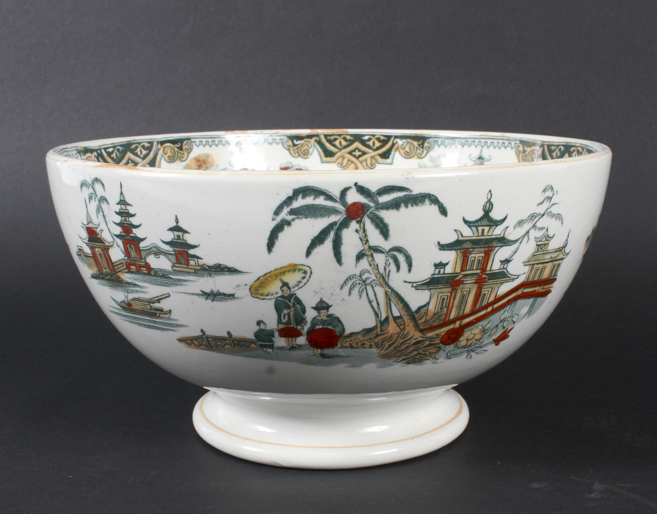 A turn of the century chinese pedestal bowl.