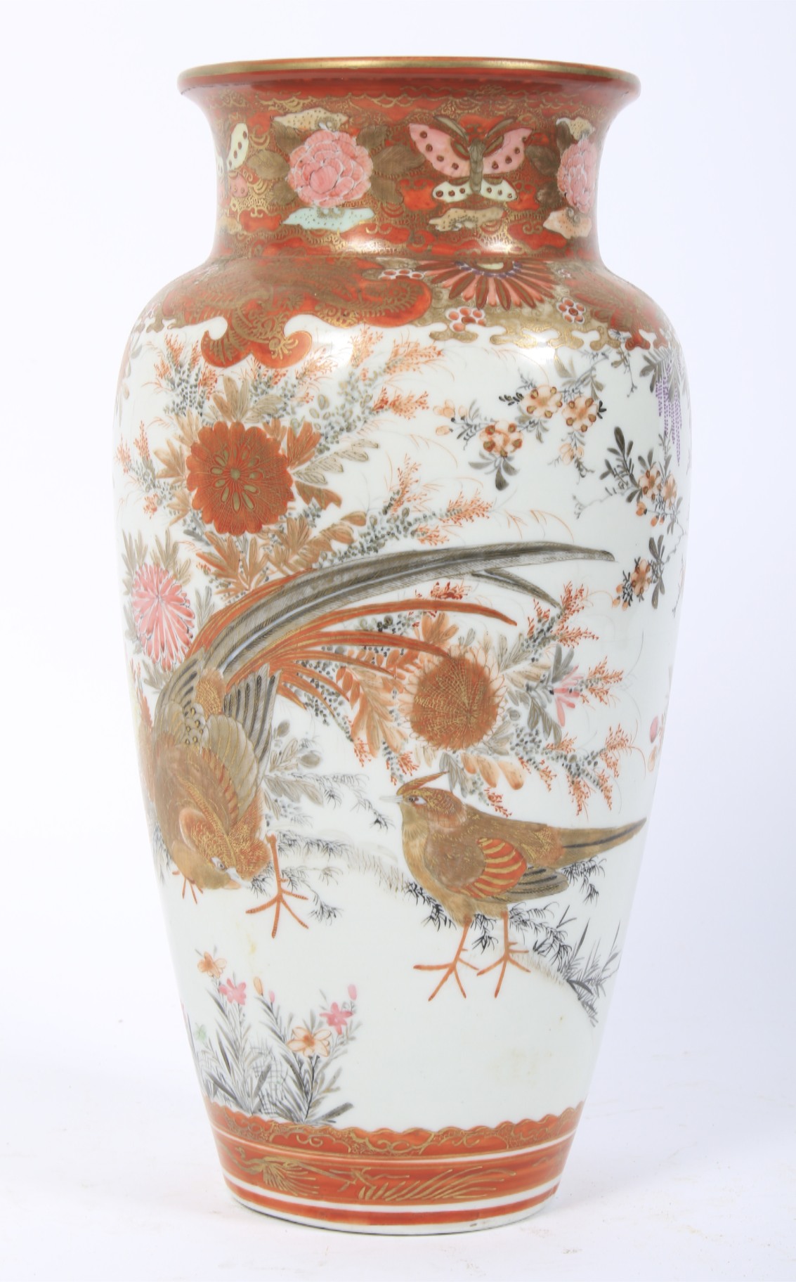 A Japanese late 19th century Kutani oviform vase.