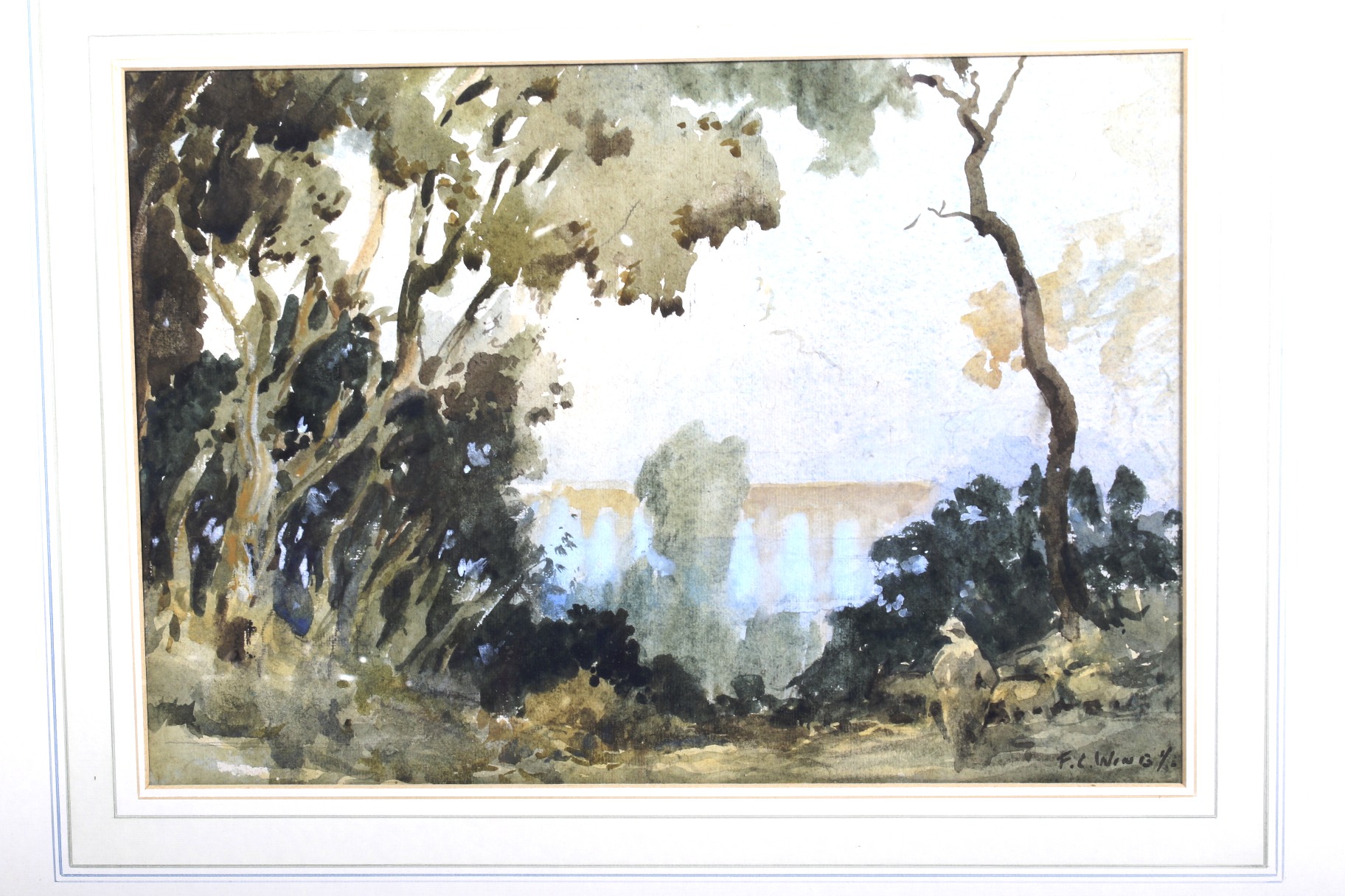 Two watercolour landscapes by Frederic Charles Winby (1875-1959). - Image 4 of 4