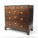 A Georgian oak chest of drawers.