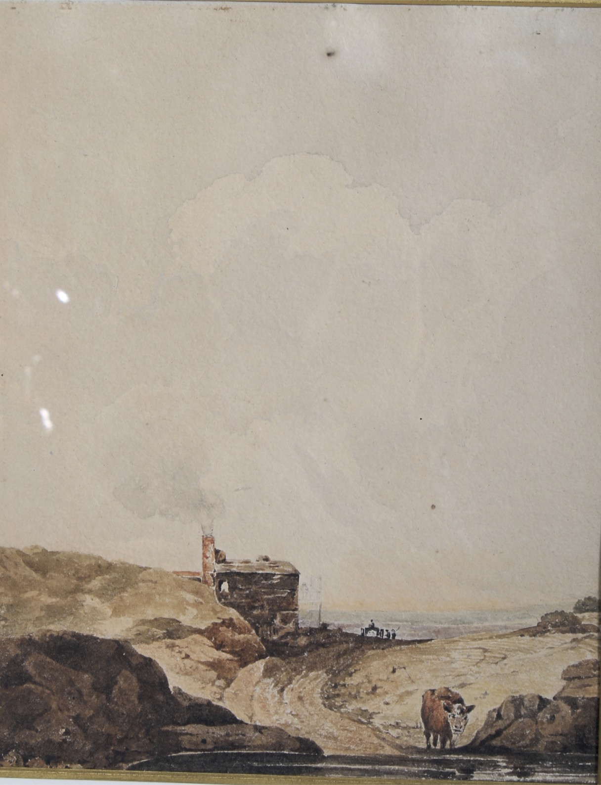 Attributed to Frederic Charles Winby (1875-1959), Mining Landscape. Watercolour on paper. - Image 2 of 3