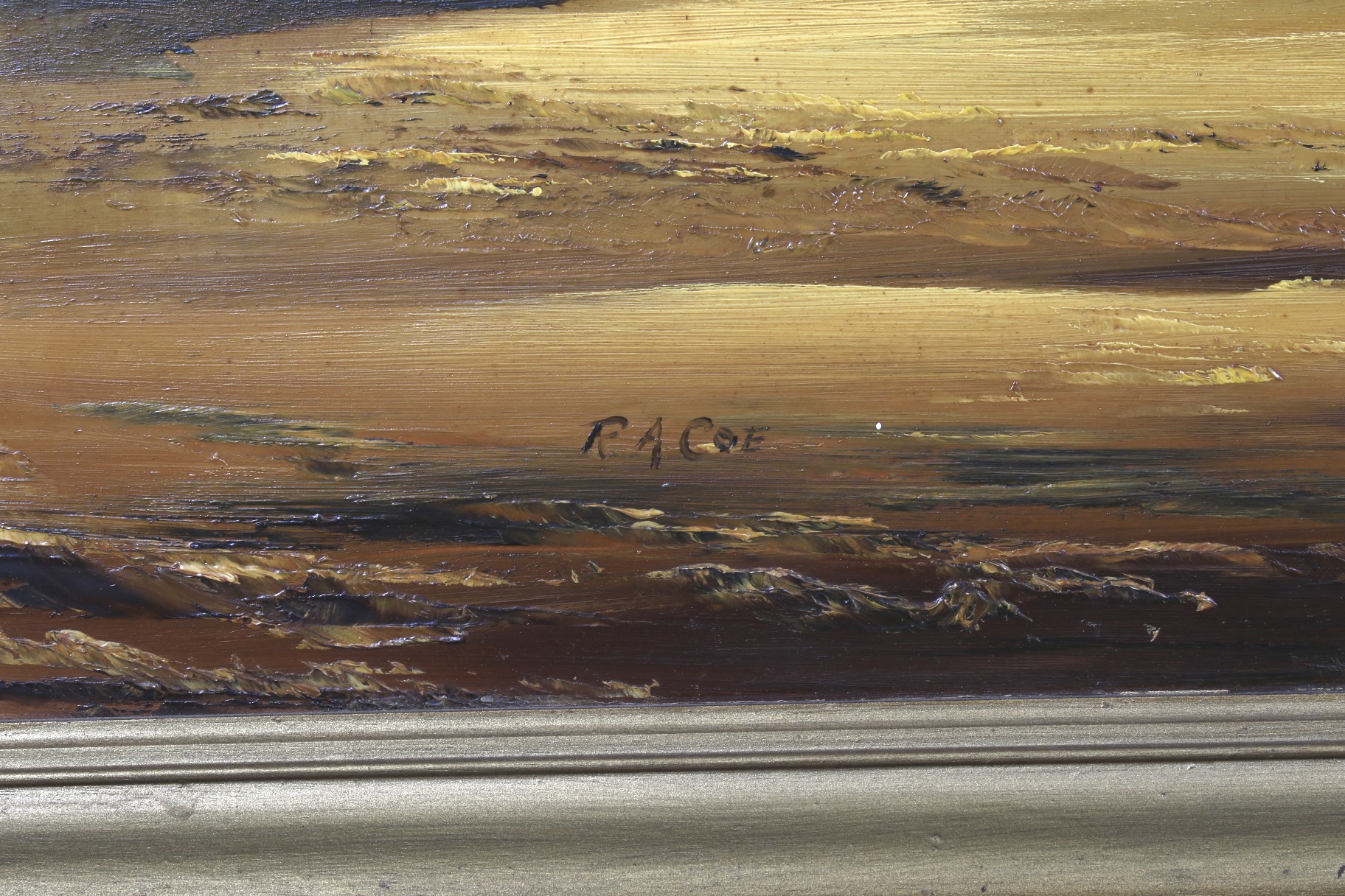 RA Coe (Western Australia, 20th Century), Rocky Tree Strewn Landscape, oil on board. - Image 3 of 3