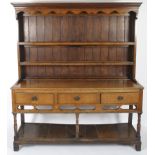 A 19th century oak dresser.