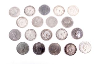 Nineteen shilling coins.