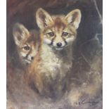 After Nick Cawston (1959-2006), a limited edition print of fox cubs.