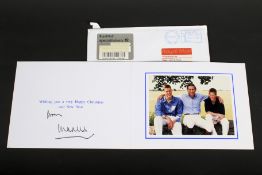 An HRH Charles Prince of Wales signed 2002 Christmas Card.