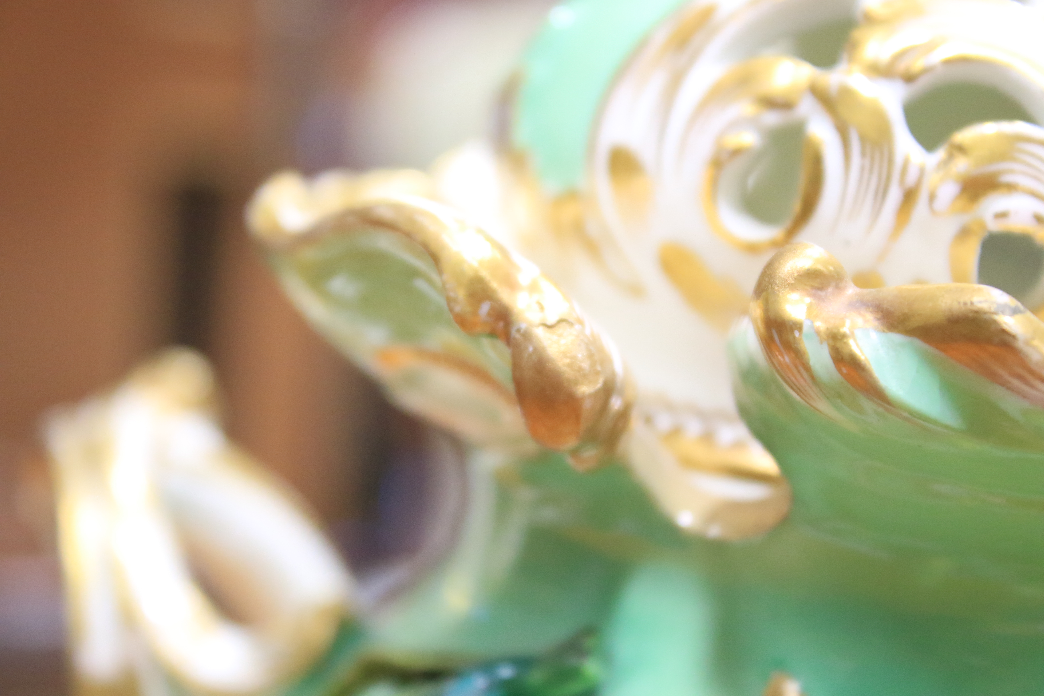 A pair of 19th century Coalport green-ground baluster pot-pourri vases and domed covers. - Image 12 of 18