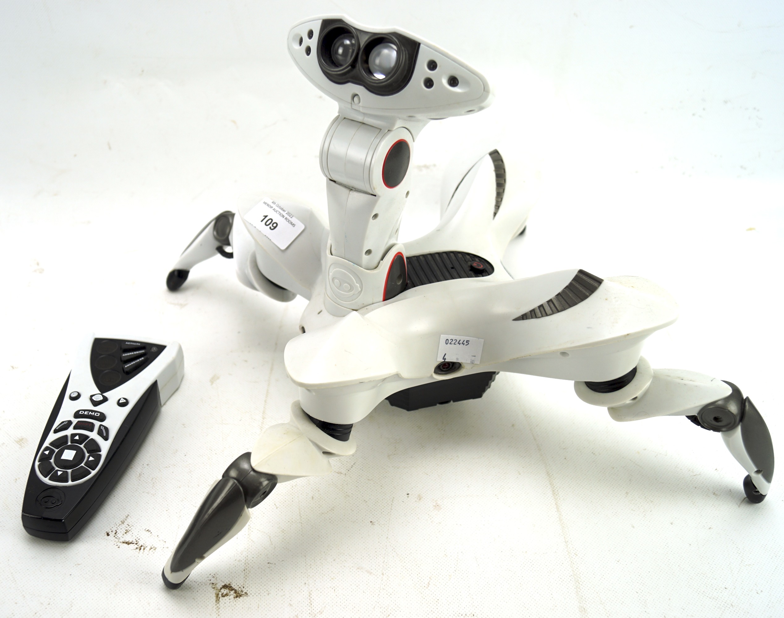 A modern four legged toy robot by WowWee.