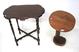 An Edwardian occasional table an one other.