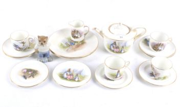 A doll's Peter Rabbit tea set.