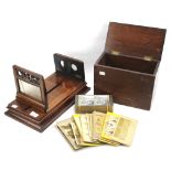 Victorian Stereoscopic viewer and graphoscope with approx 90 stereoview photographs.