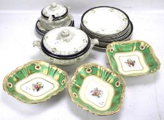 An Edwardian part dinner service and futher dishes.