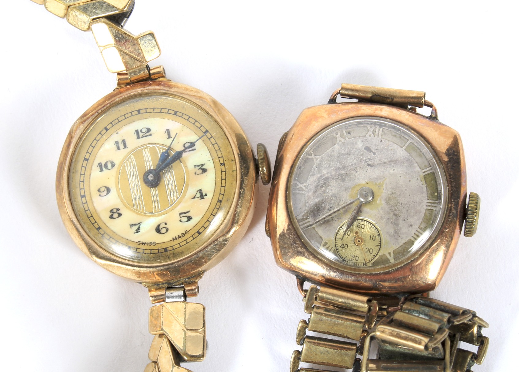 A mid-century 9ct gold ladies wristwatch and another. - Image 2 of 3