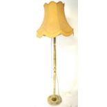 A green onyx standard lamp with shade H174cm.