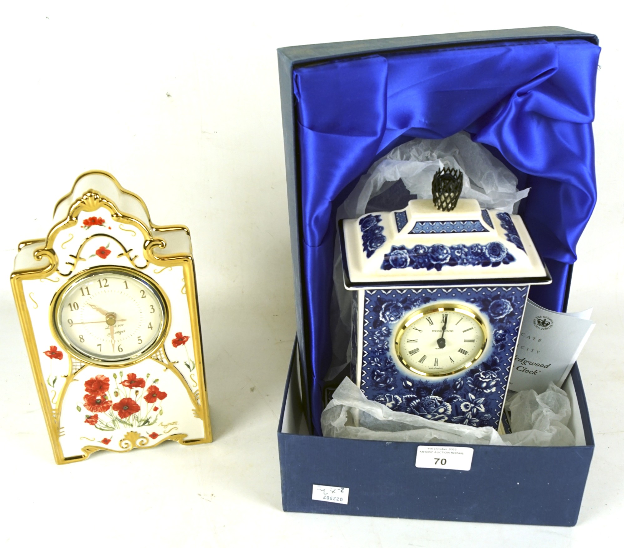 Two ceramic collectors clocks.