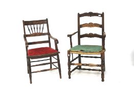 Two early 20th century carver chairs.