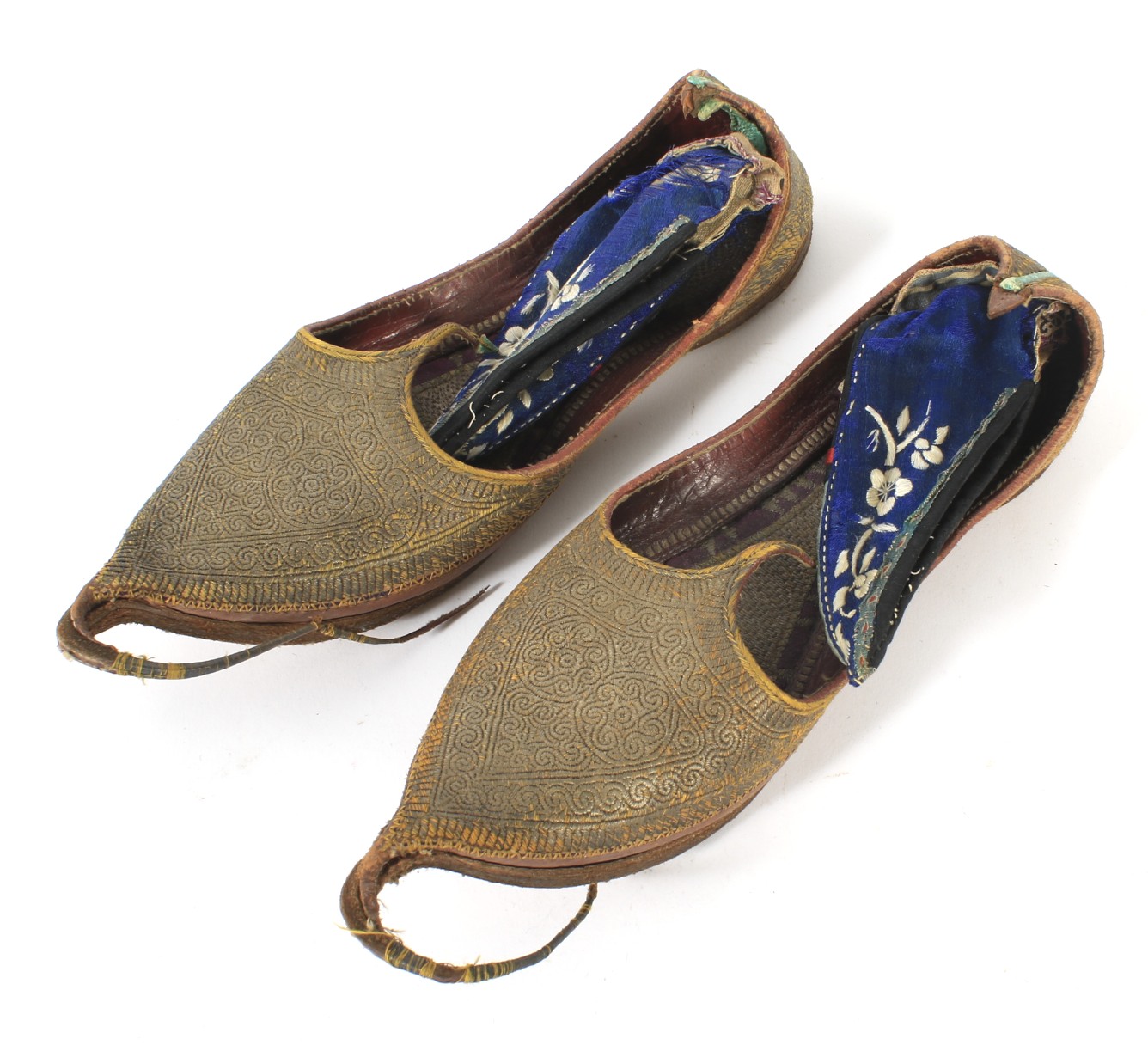 Two pairs of mid 19th century Chinese shoes.