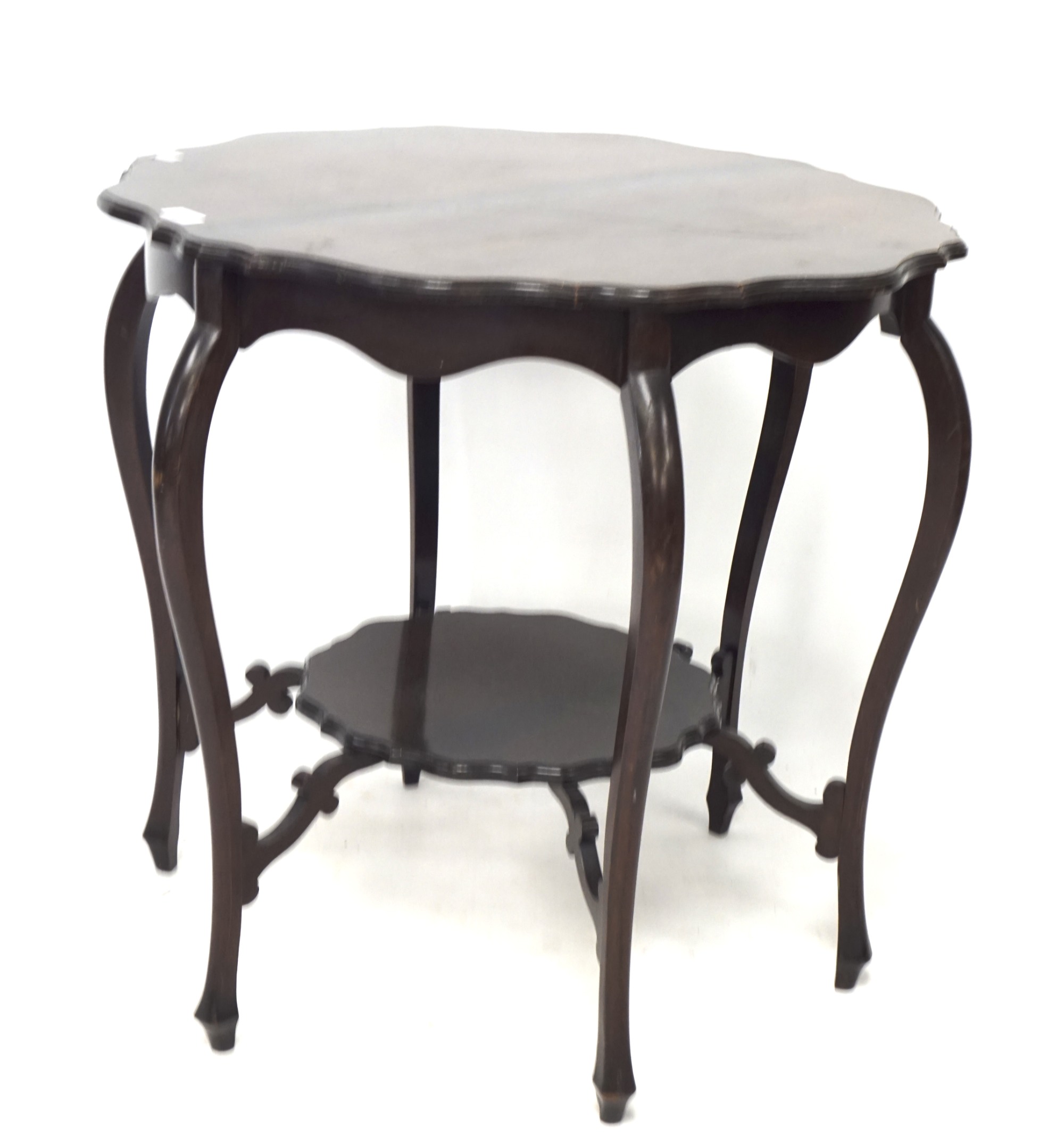 An Edwardian mahogany two tier occasional table. - Image 2 of 2