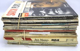 An assortment of Jazz LP records.