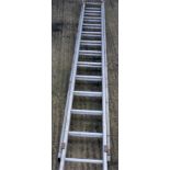 A set of aluminium ladders.
