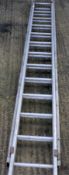A set of aluminium ladders.