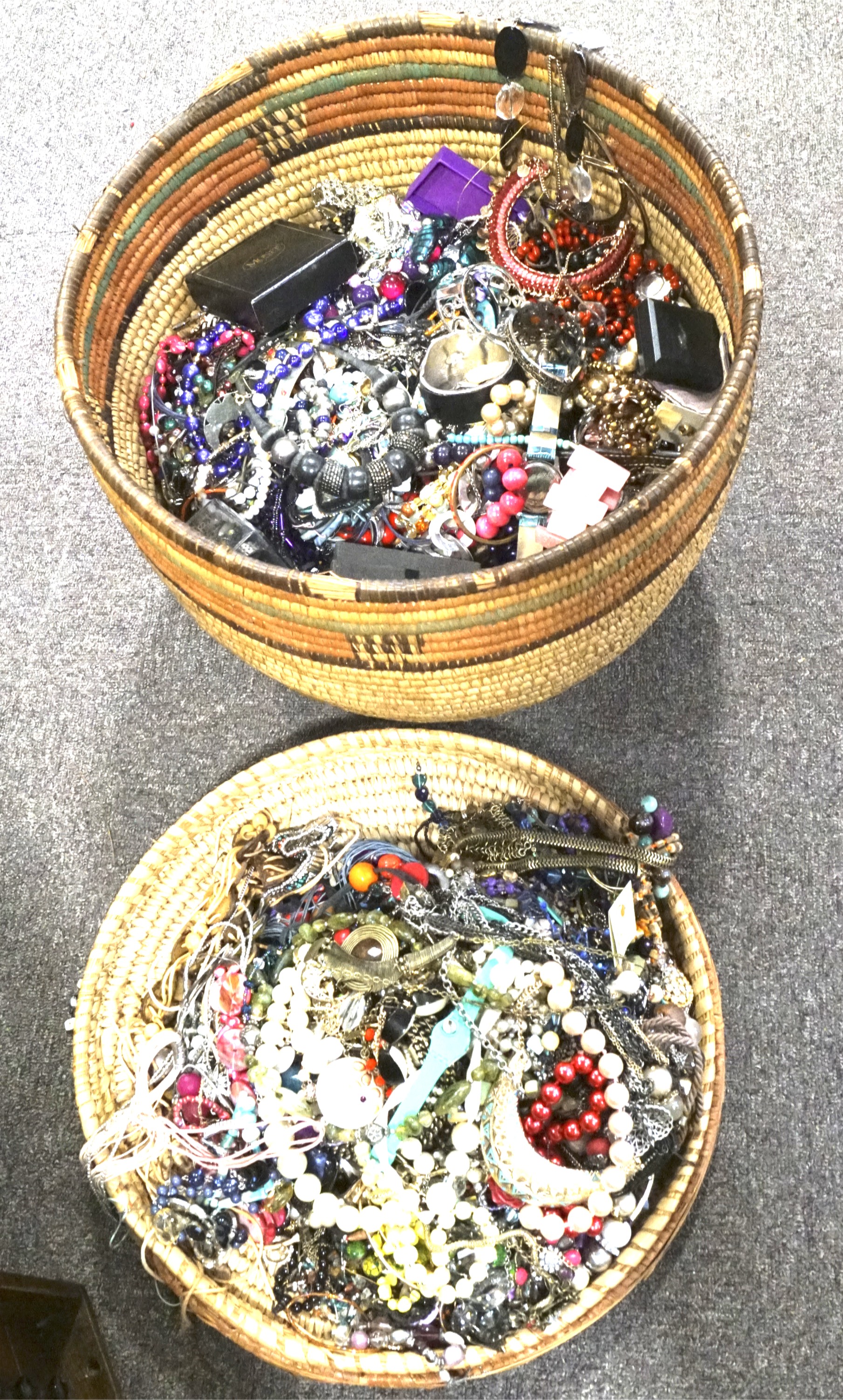 A large assortment of costume jewellery.