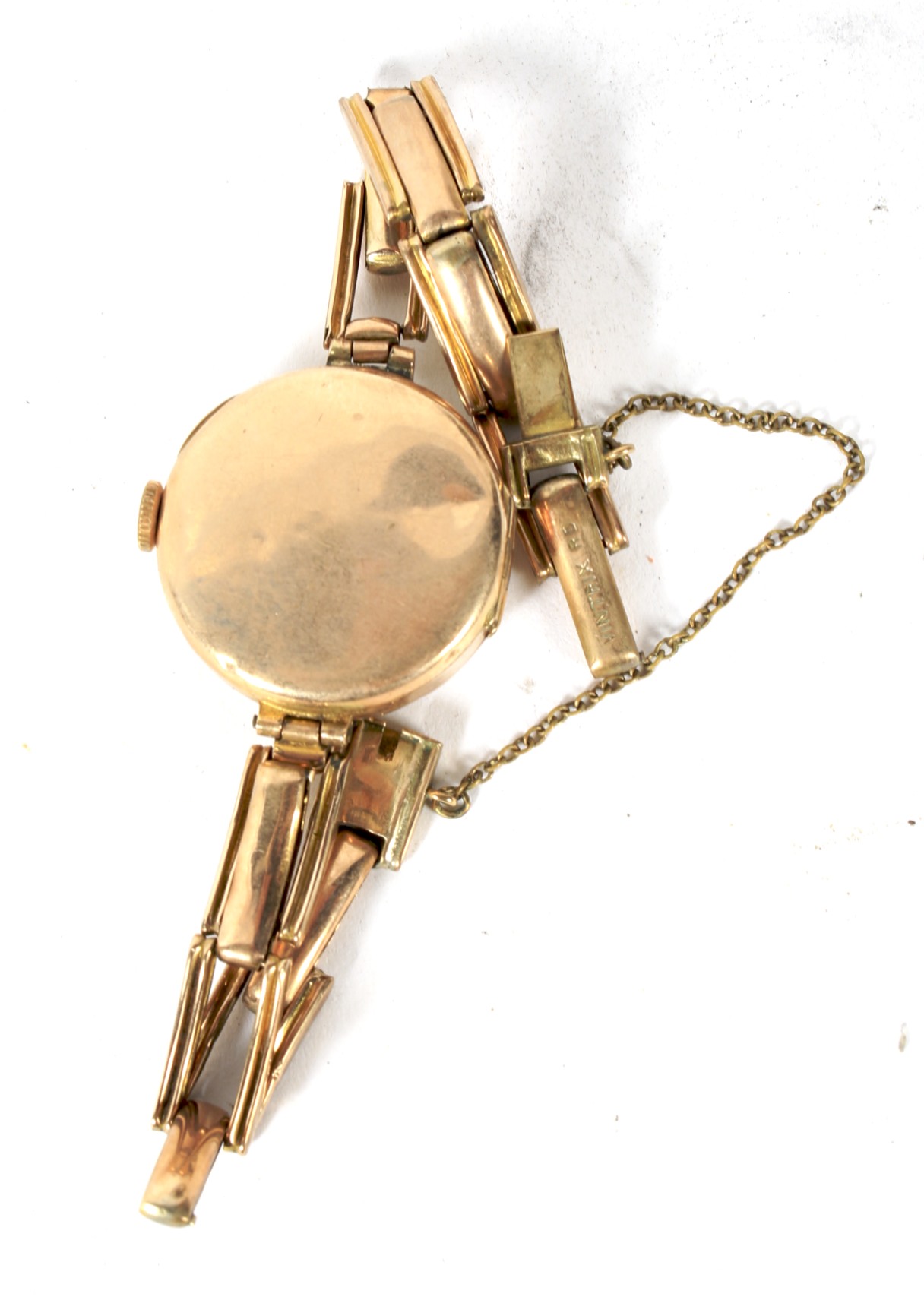 An early 20th century 9ct gold wristwatch. - Image 2 of 2