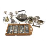 Collection of silver plated ware.