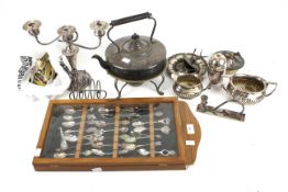 Collection of silver plated ware.