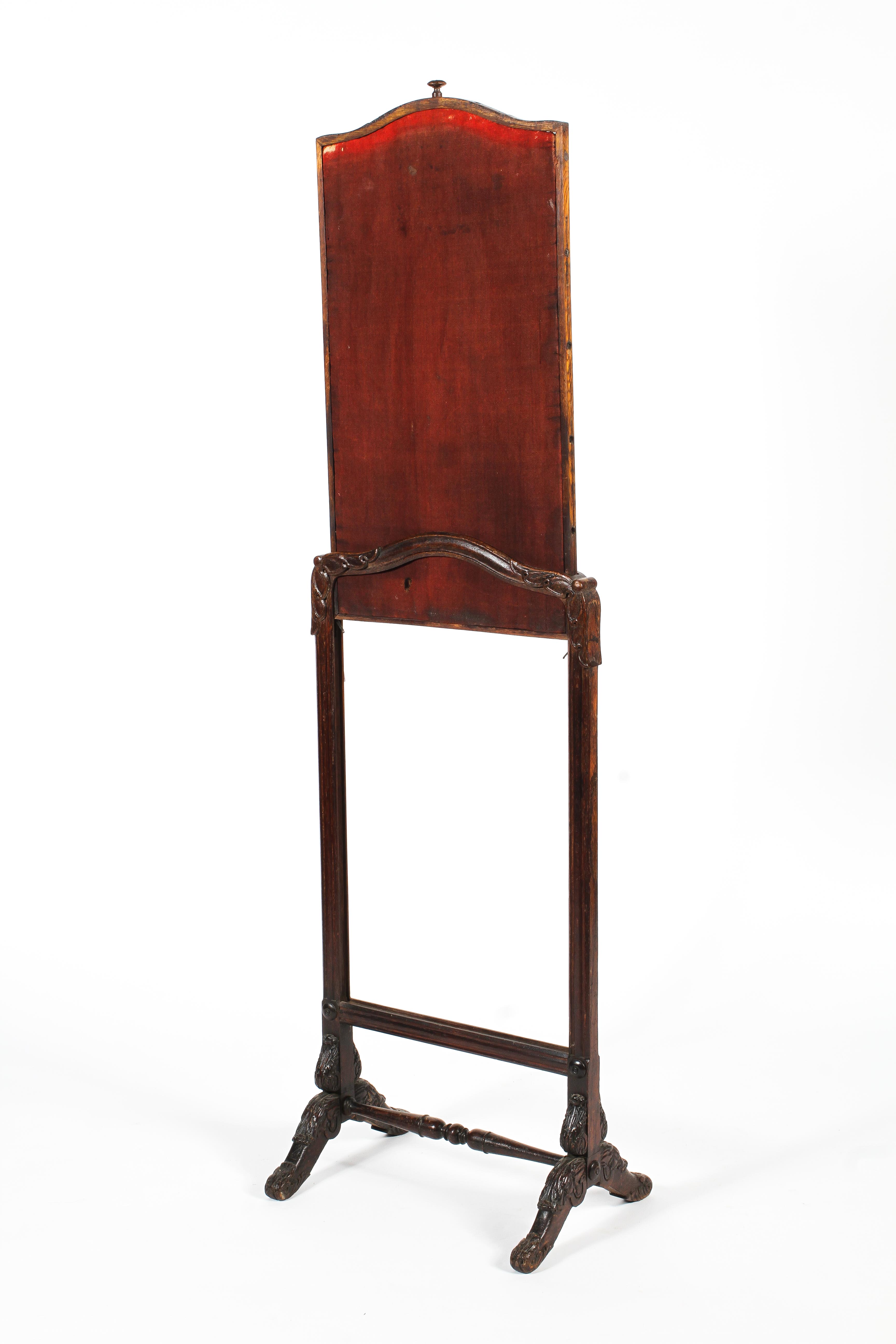 A Victorian stained pine rising fire screen. - Image 2 of 2